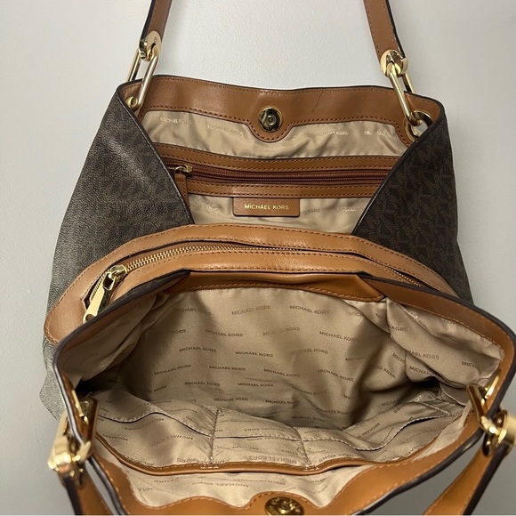 Michael Kors Brown Shoulder Tote Bag - Picture 4 of 6